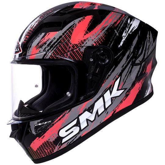SMK Stellar Meteorite Matt Red & Black Helmet - MA236