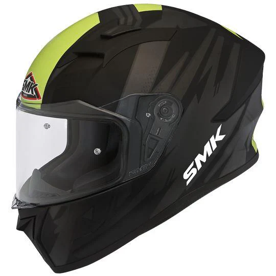 SMK Stellar Trek Glossy Black & Green Helmet - GL264