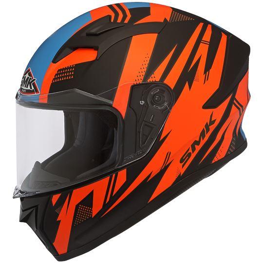 SMK Stellar Trek Glossy Orange & Black Helmet - GL275