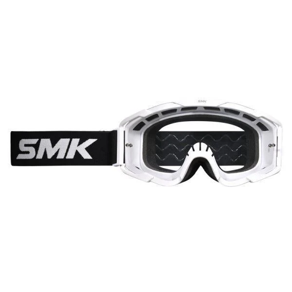 SMK Terrain Off-Road Motorcycle Goggles - White & Black - Image 4