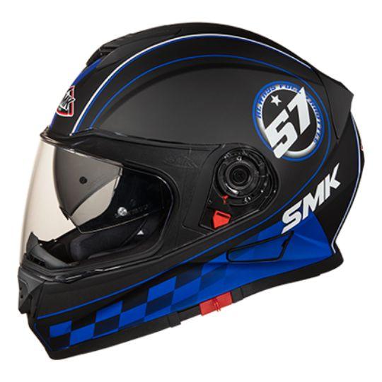 SMK Twister Blade MA256 Matt Black & Blue Helmet