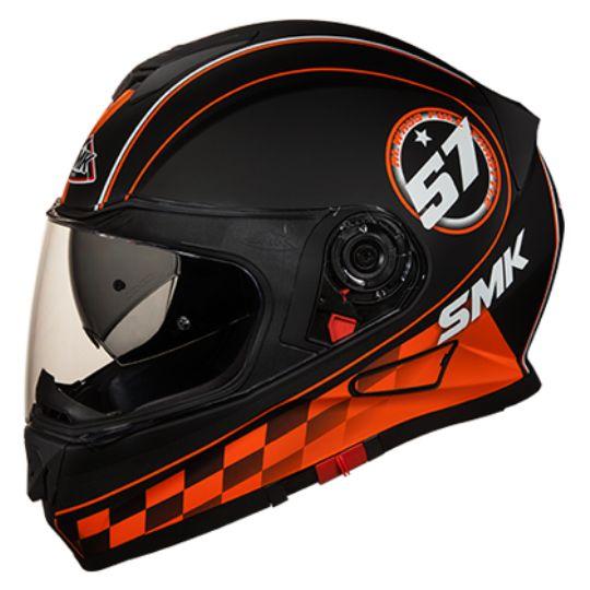 SMK Twister Blade MA276 Matt Black & Orange Helmet