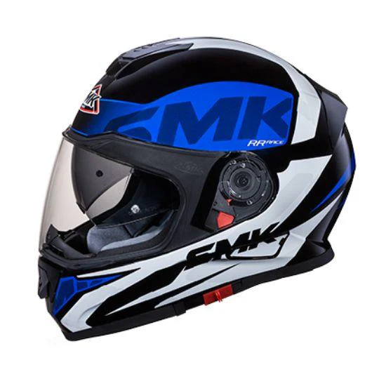 SMK Twister Logo Matt Black & Blue Helmet - MA251