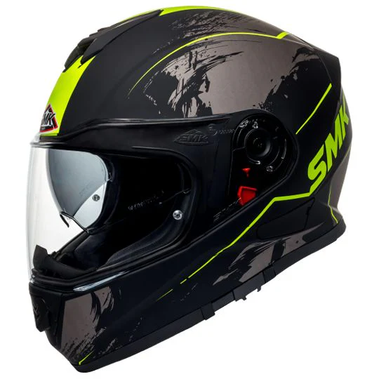 SMK Twister Wraith Matt Black & Green Helmet - MA264