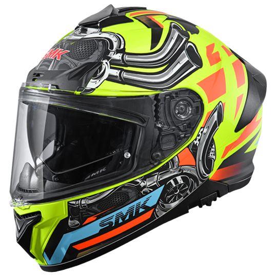 SMK Typhoon Motorhead Glossy Helmet (Without D Ring) - GL476