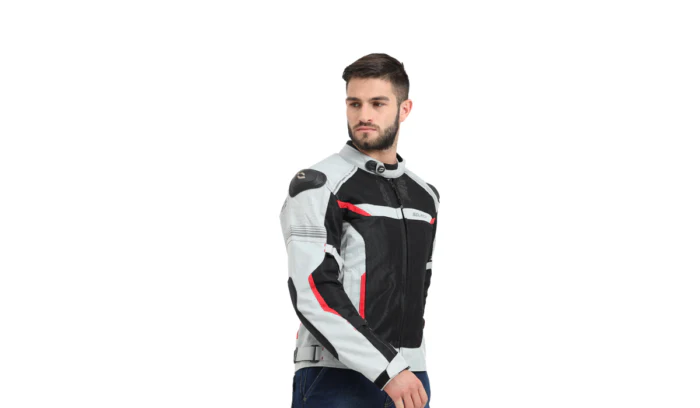 Solace Ramble Riding Jacket (Grey-Red) - Image 3