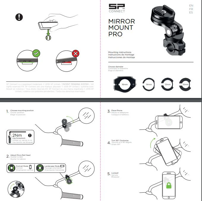 SP Connect C/C+ Mirror Mount Pro - 53233 - Image 5