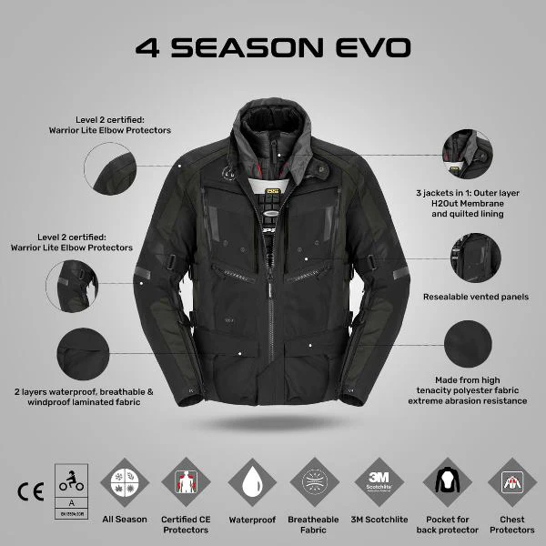 Spidi 4Season Evo Jacket - Black - Image 7