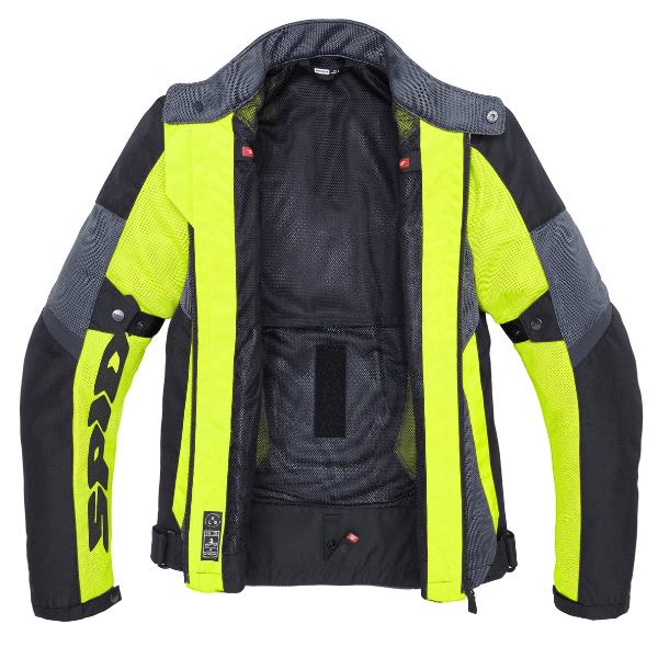 Spidi Tek Net Jacket - Black Yellow - Image 2