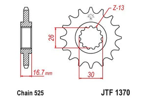 Sprockets Front (1370 - 15t) - JT - JTF1370.15 - Image 3