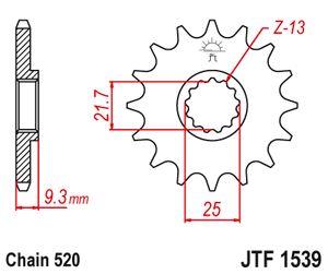 Sprockets Front (1539 - 14t ) - JT - JTF1539.14 - Image 2