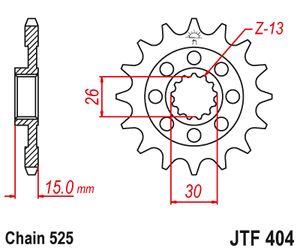 Sprockets Front (404 - 17t) - JT - JTF404.17 - Image 2