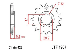 Sprockets Front (Jtf1907-14t) - JT - JTF1907.14 - Image 2
