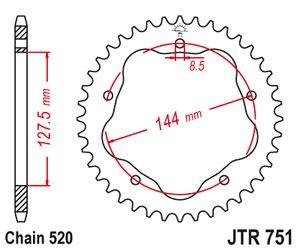 Sprockets Rear (751 - 43t) - JT - JTR751.43 - Image 3