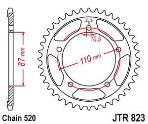 Sprockets Rear (823 - 46t) - JT - JTR823.46 - Image 3