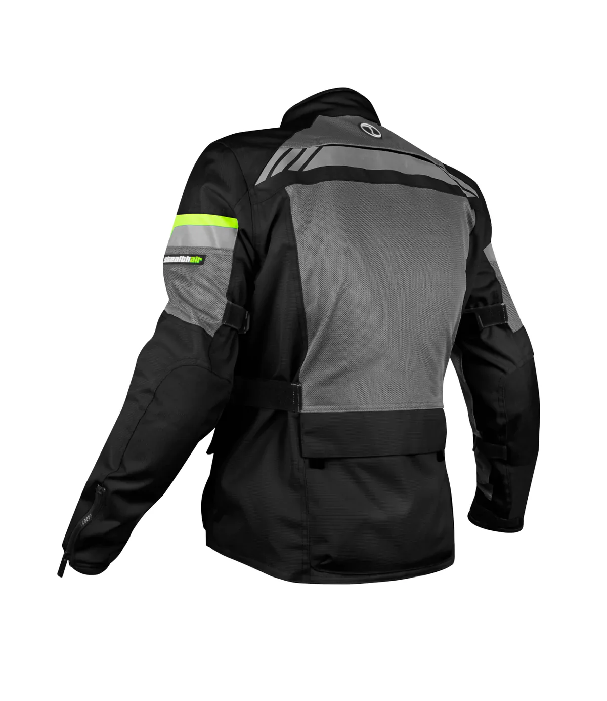 Rynox Stealth Air Pro Riding Jacket - Black Hi Viz Green - Image 3