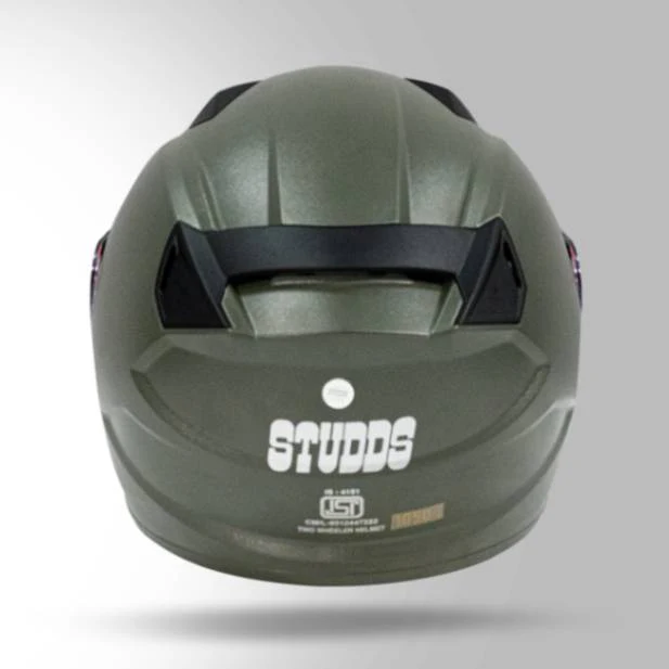 Studds Full Face Helmets - Raider Street Military Green - Image 4