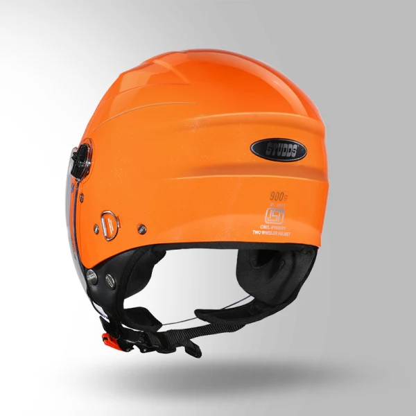 Studds Ray Super Vibrant Orange-Helmet - Image 4
