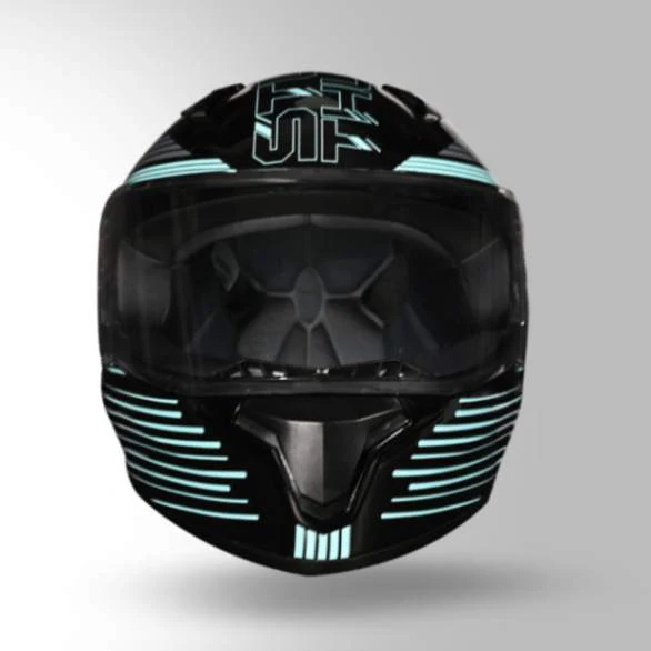 Studds Thunder D11 Decor Black & Blue With Spoiler - Full Face Helmets - Image 5