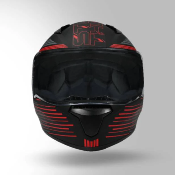 Studds Thunder D11 Decor Matt Black & Red With Spoiler - Full Face Helmets - Image 3