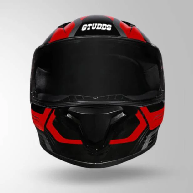 Studds Thunder D2 Draken Decor Black & Red With Spoiler - Full Face Helmets - Image 3