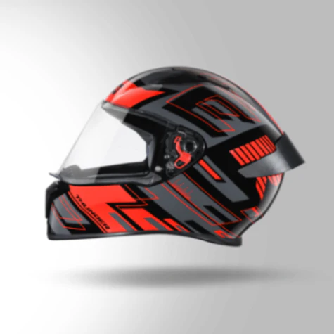 Studds Thunder D3 Decor Black & Red With Spoiler - Full Face Helmets - Image 4