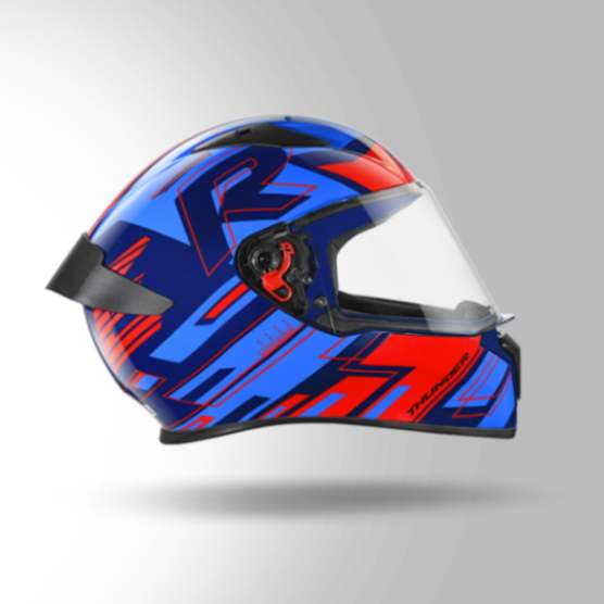 Studds Thunder D3 Decor Blue & Red With Spoiler - Full Face Helmets - Image 2