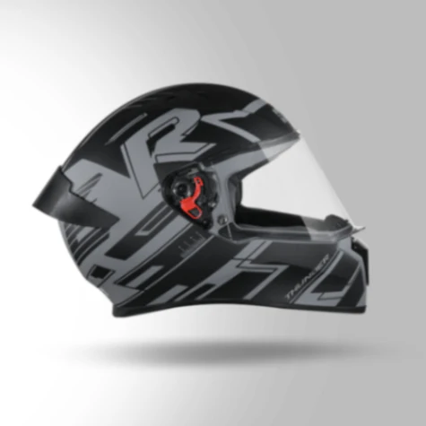 Studds Thunder D3 Decor Matt Grey & Black With Spoiler - Full Face Helmets - Image 4
