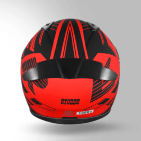 Studds Thunder D3 Decor Red & Black With Spoiler - Full Face Helmets - Image 2