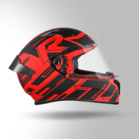 Studds Thunder D3 Decor Red & Black With Spoiler - Full Face Helmets - Image 4
