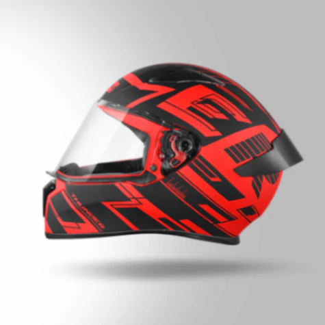 Studds Thunder D3 Decor Red & Black With Spoiler - Full Face Helmets - Image 5