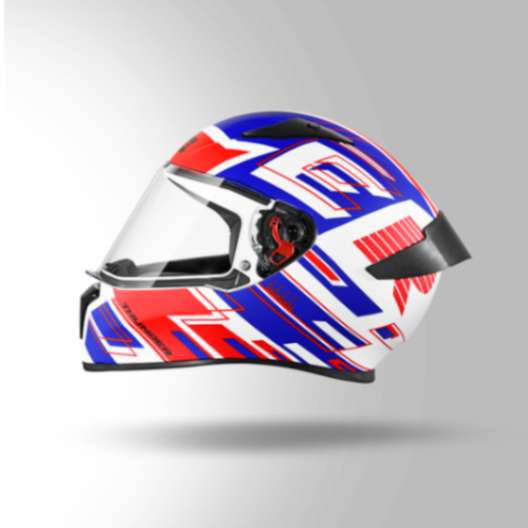 Studds Thunder D3 Decor White & Red With Spoiler - Full Face Helmets - Image 5