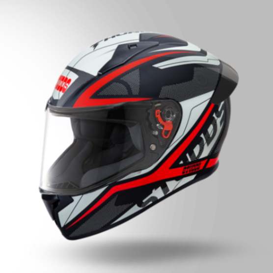 Studds Thunder D4 Decor Black & Red With Spoiler - Full Face Helmets - Image 3