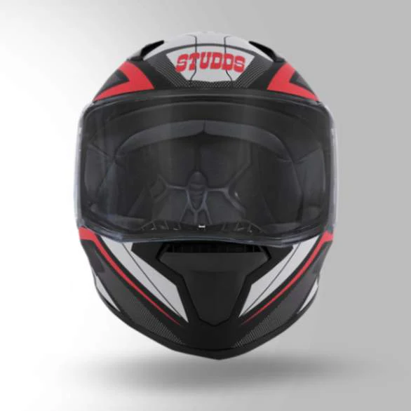 Studds Thunder D4 Decor Matt Black & Red With Spoiler - Full Face Helmets - Image 5