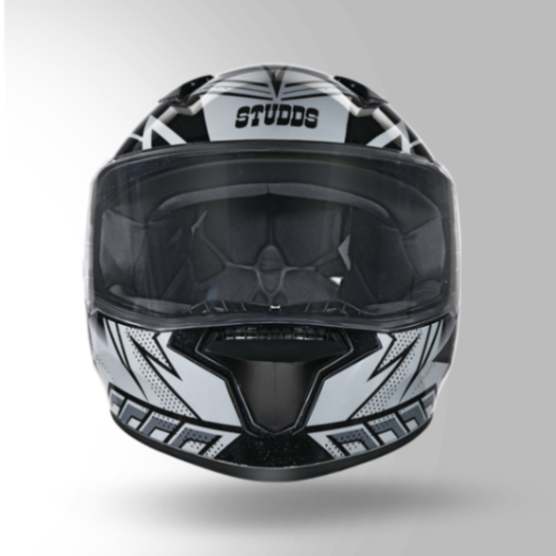 Studds Thunder D5 Decor Black & Grey With Spoiler- Full Face Helmets - Image 2