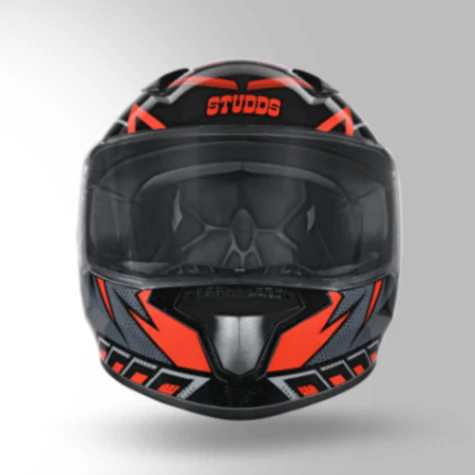Studds Thunder D5 Decor Black & Red With Spoiler- Full Face Helmets - Image 4