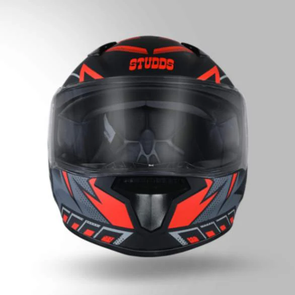 Studds Thunder D5 Decor Matt Black & Red With Spoiler - Full Face Helmets - Image 4