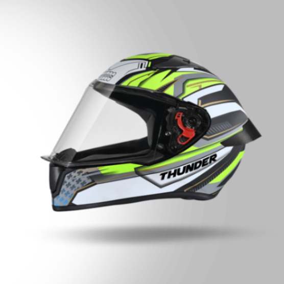 Studds Thunder D8 Decor Matt Black &Yellow With Spoiler - Full Face Helmets - Image 2