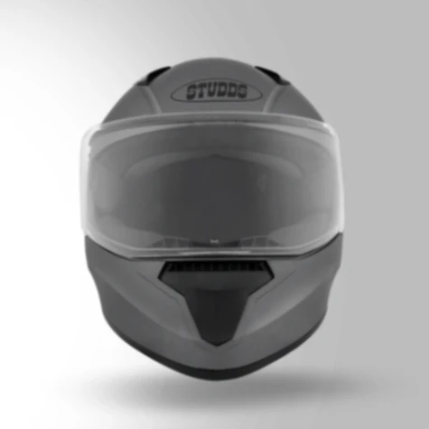 Studds Thunder Matt Gun Grey With Spoiler - Full Face Helmets - Image 2