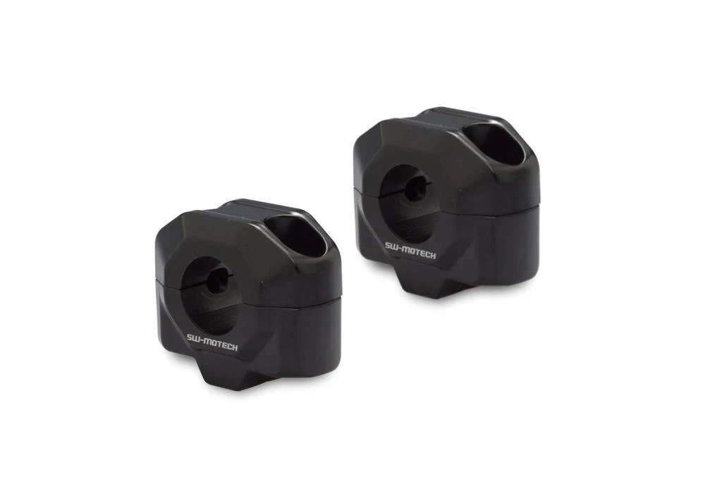 SW-Motech 20mm Handlebar Risers for 22mm Handlebars – Black - LEH.00.039.22001.20/B