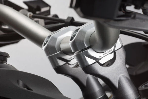 SW-Motech 20mm Handlebar Risers for 22mm Handlebars – Silver - LEH.00.039.22001.20/S - Image 2