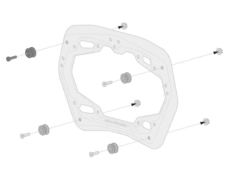 SW-Motech AERO Adapter Kit for Quick Lock PRO Side Carriers - KFT.00.152.35200 - Image 2
