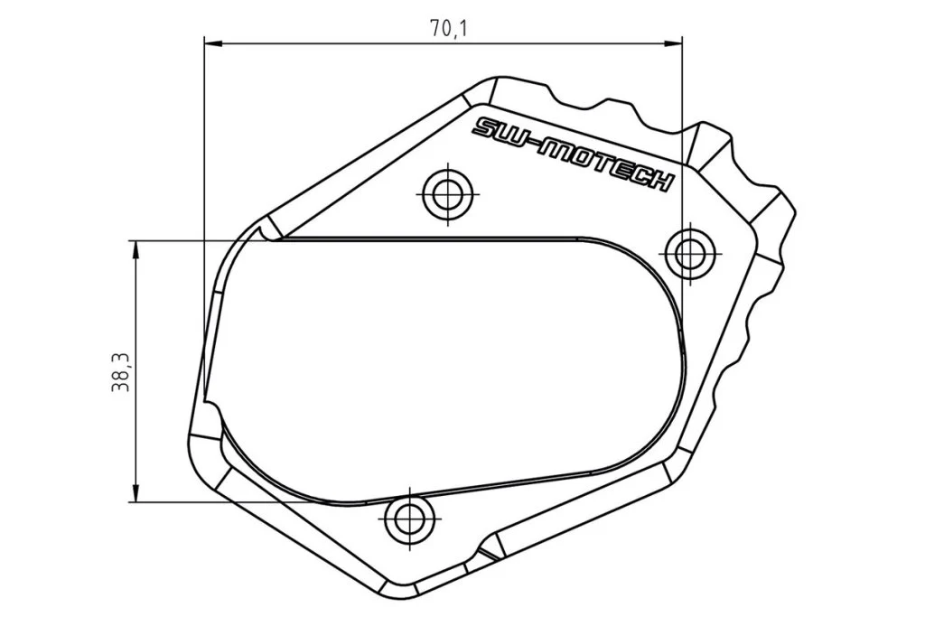 SW-Motech Sidestand Foot Enlarger for BMW R1200GS / R1250GS - STS.07.102.10400/B - Image 3