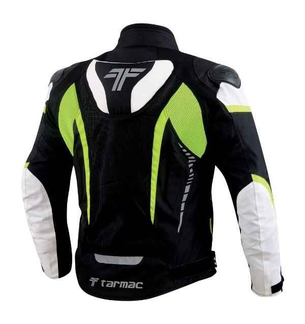 Tarmac Corsa Black/White/Fluorescent Riding Jacket with SAFE TECH protectors - Image 5