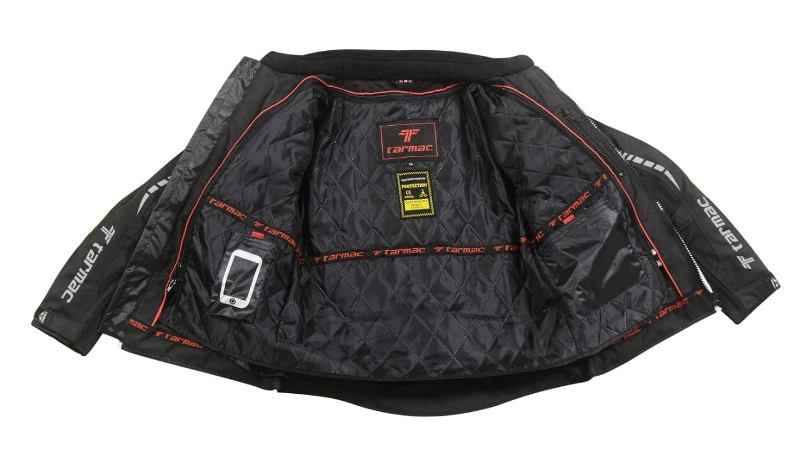Tarmac Corsa Black/White/Fluorescent Riding Jacket with SAFE TECH protectors - Image 6