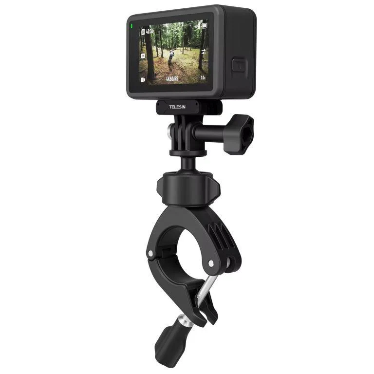 Telesin accessories for Go Pro Dji Insta360 Motorcycle Camera Handlebar Mount Clamp Clip Holder (TE-HBM-004) - Image 5