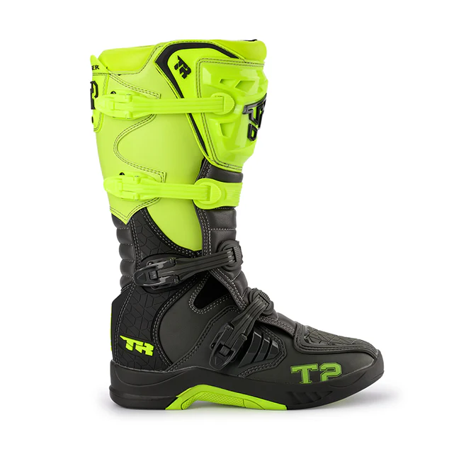 Tiger Racing-MTR T2 Motocross Offroad Boots (Black Green) - Image 2