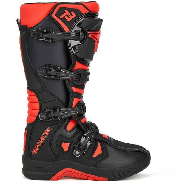 Tiger Racing-MTR T3 Motocross Boots (Black Red) - Image 5