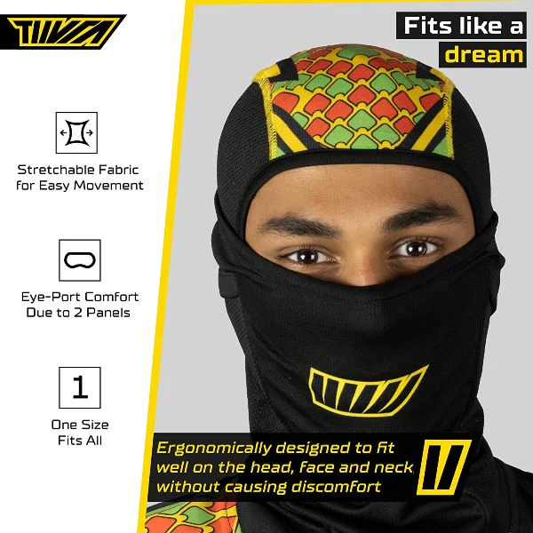 Tiivra RazzTazz Balaclava (Black Yellow) - Image 5