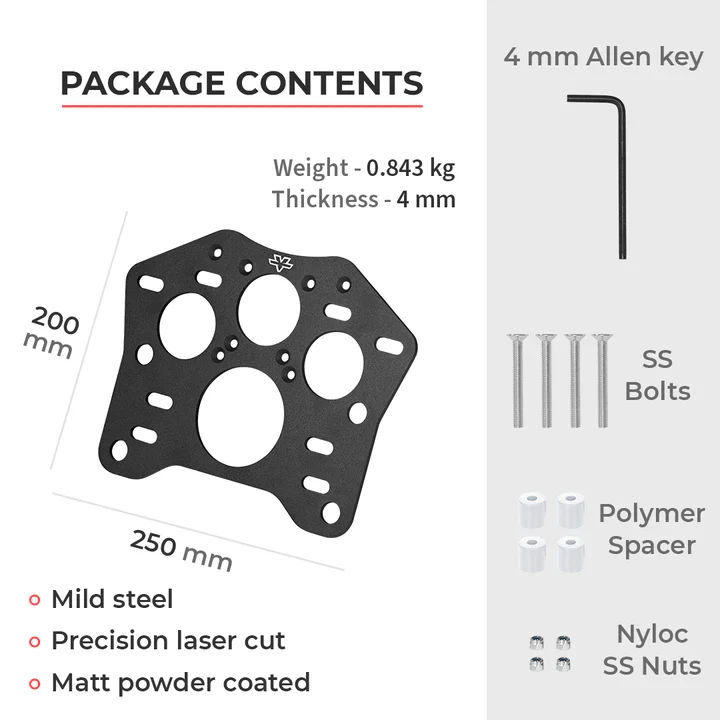 ViaTerra Top Box Adapter Plate for Hero Xpulse 200 - Image 7